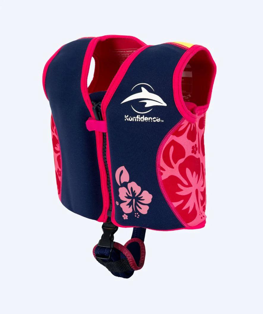 Konfidence Original svømmevest til børn i mørkeblå og pink farver