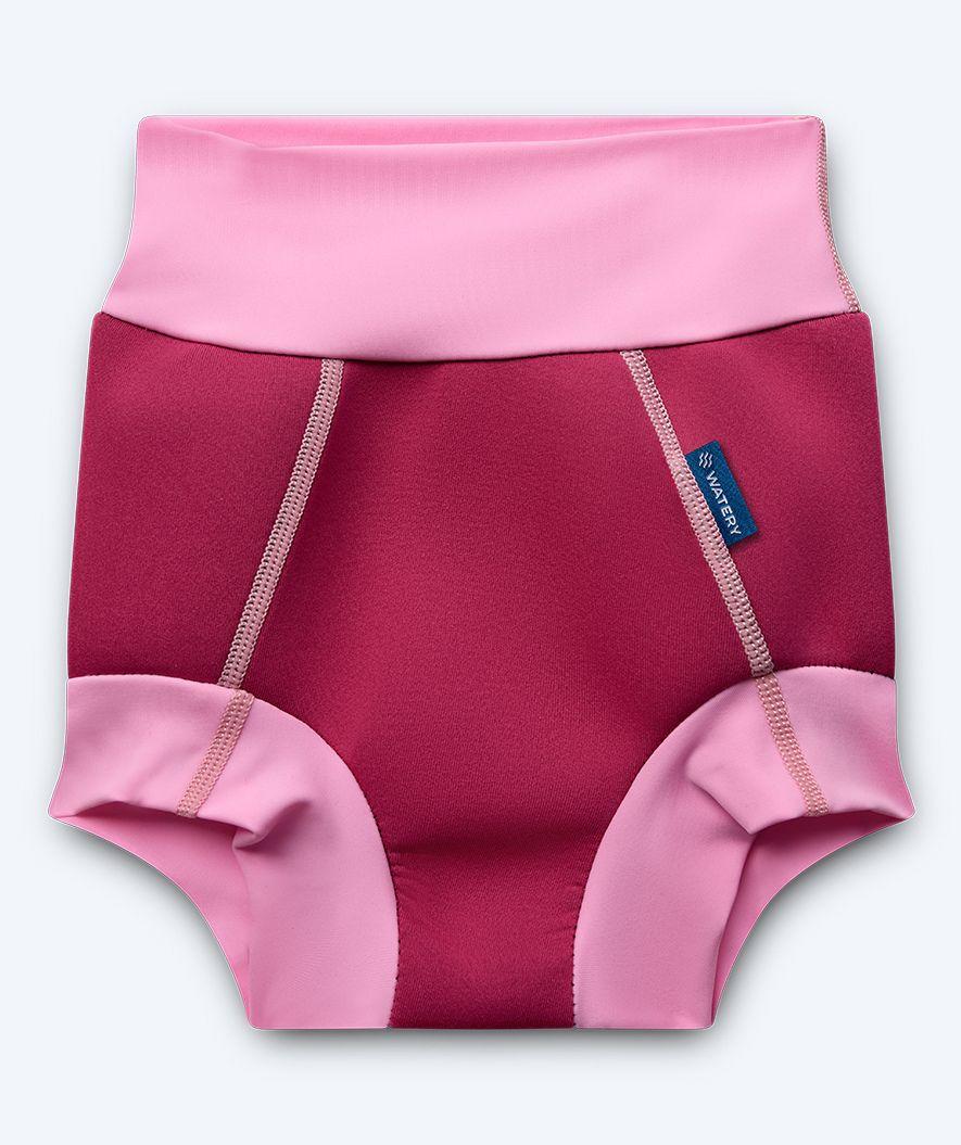 Watery neopren badblöja för baby i rosa atlantic-mönster