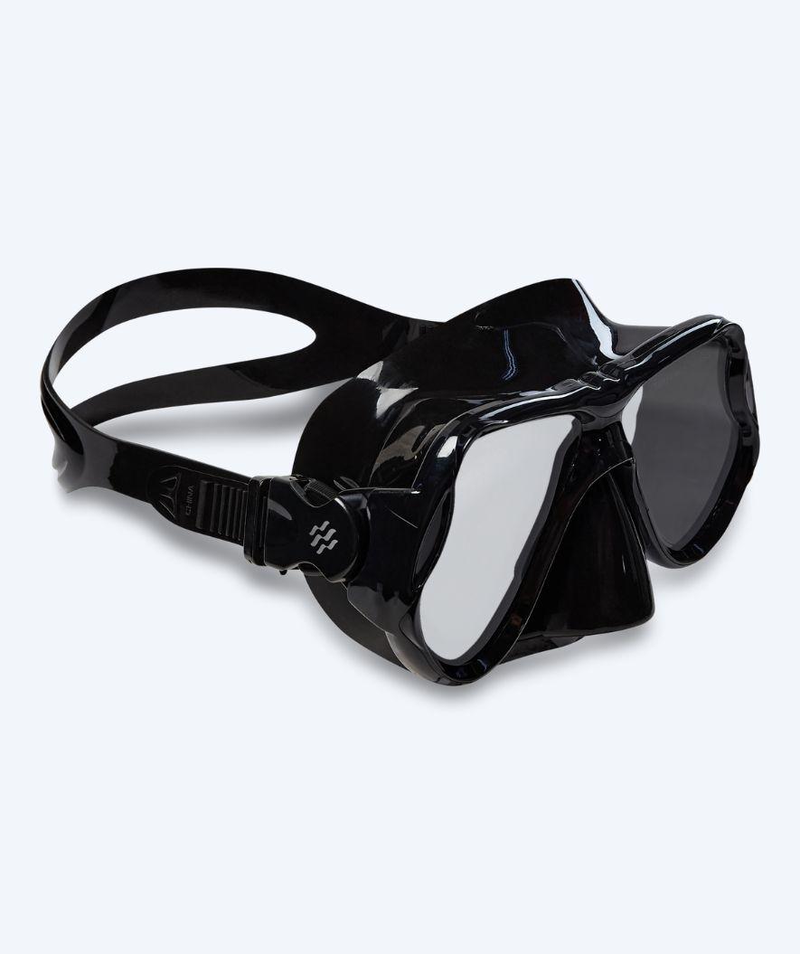 Watery Hudson dykmask för vuxna i svart, twin lens, låg volym