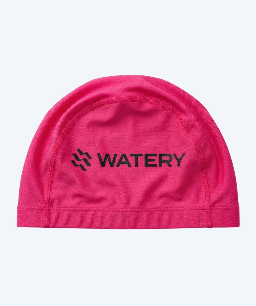 Watery Signature badehætte i pink elastan stof