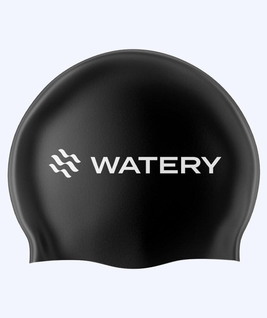 Watery Signature badehætte i sort silikone