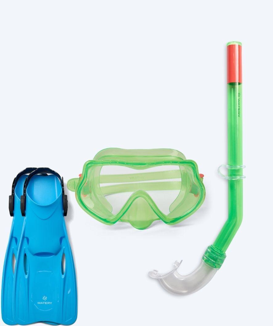 Watery Winslet/Fleetwood snorkelsæt til børn i grøn og blå