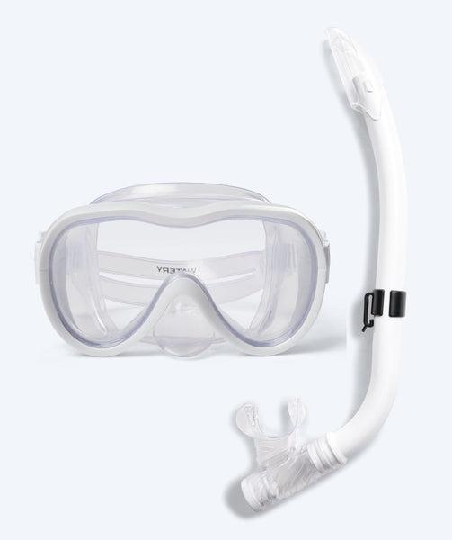 Watery Combo snorkelset Odine för junior 8-15 år i vitt, mask och snorkel